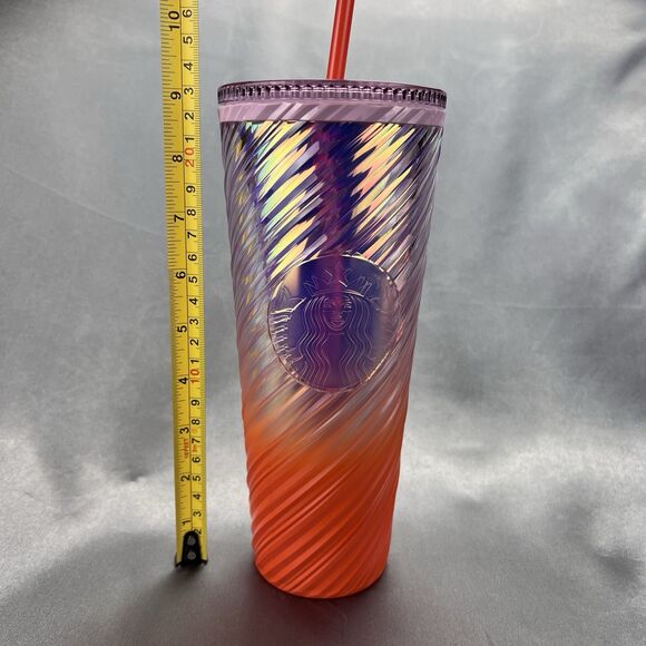 Starbucks‎ 2025 Sunrise Swirl Cold Cup 24 Oz Venti Lilac Purple/Orange Phx Suns - Picture 8 of 10